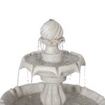 Christopher Knight Home 37.4"H 2-Tier Outdoor Fountain, Pedestal Cascading Water Feature, White