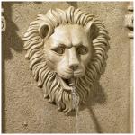 Royal Lion Face 31" High Large Italian Indoor Outdoor Decor Sand Stone Wall Fountain Statue Outside Garden Patio