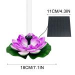 Lotus Shaped Solar Fountain Pond Decorative, Floating Solar Lotus Fountain, Water Fountain with 6 Nozzles, Birdbath Fountain Solar Power for Pool, Patio Water, Pond, Garden