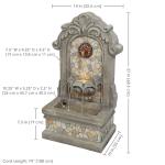 Sunnydaze Enchanting Estate Polyresin Outdoor Wall Water Fountain with Lights