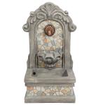 Sunnydaze Enchanting Estate Polyresin Outdoor Wall Water Fountain with Lights