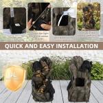 EPICOZY 23" H 5-Tier Outdoor Water Fountain, Realistic Black Bears Climbing Tree Waterfall Fountains with 4 LED Lights & Adjustable Flow, Resin Garden Water Feature for Farmhouse Patio Yard Deck