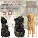 EPICOZY 23" H 5-Tier Outdoor Water Fountain, Realistic Black Bears Climbing Tree Waterfall Fountains with 4 LED Lights & Adjustable Flow, Resin Garden Water Feature for Farmhouse Patio Yard Deck