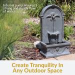 Sunnydaze French-Inspired Traditional Reinforced Concrete Outdoor Water Fountain