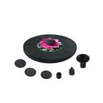 Honmine Solar Powered Spout Outdoor Courtyard, Plum Blossom Shape Fountain with 5 Nozzles, 1 Adapter for Swimming Pool, Bathroom, and Landscaping