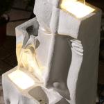 Haeng Hand Crafted Weather Resistant Floor Fountain with Light
