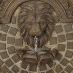 Royal Lions Head 51" High Large Italian Outdoor Decor Faux Stone Floor Fountain with Light Outside Garden Patio