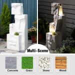 Haeng Hand Crafted Weather Resistant Floor Fountain with Light