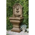 Royal Lions Head 51" High Large Italian Outdoor Decor Faux Stone Floor Fountain with Light Outside Garden Patio
