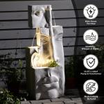 Haeng Hand Crafted Weather Resistant Floor Fountain with Light