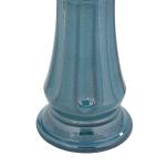 Bathing Bird 28 1/4" High Large Asian Outdoor Decor Turquoise Ceramic Floor Fountain 2-Tier Outside Garden Patio