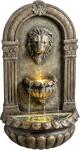 31" Wall-Mounted Bronze Water Fountain with LED Lights