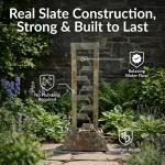 Sunnydaze Stacked Slate Outdoor Water Fountain