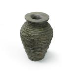 Mini Stacked Urn Water Fountain in Gray Slate