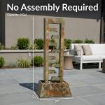 Sunnydaze Stacked Slate Outdoor Water Fountain