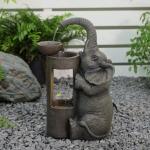 Cute Elephant Waterfall Fountain with LED Light