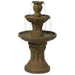 Tuscan Garden 41 1/2" High Large Traditional Italian Indoor Outdoor Decor Dark Faux Stone Floor Fountain Tiered
