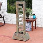 Sunnydaze Stacked Slate Outdoor Water Fountain