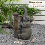 Cute Elephant Waterfall Fountain with LED Light