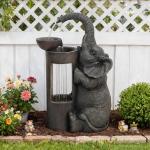 Cute Elephant Waterfall Fountain with LED Light