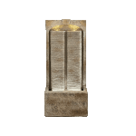 39 Inch Slate Water Wall Fountain with Cool White LED Lights, Indoor/Outdoor Cascading Waterfall Fountain, Weather-Resistant Polyresin Fountain for Patio, Garden & Home Decor