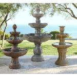 Tuscan Garden 41 1/2" High Large Traditional Italian Indoor Outdoor Decor Dark Faux Stone Floor Fountain Tiered