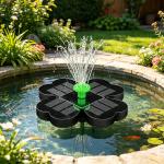 Solar Floating Bird Bath Fountain with Colorful Nozzle