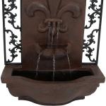 Sunnydaze French Lily Wall Fountain in Polystone