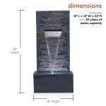 39" Tall 3-Tier Tree Bark Water Fountain
