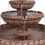 Sunnydaze Dove Pair Traditional Resin 3-Tier Outdoor Water Fountain