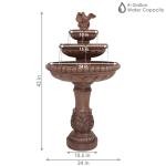 Sunnydaze Dove Pair Traditional Resin 3-Tier Outdoor Water Fountain