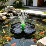 Solar Floating Bird Bath Fountain with Colorful Nozzle