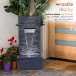 39" Tall 3-Tier Tree Bark Water Fountain