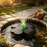 Solar Floating Bird Bath Fountain with Colorful Nozzle