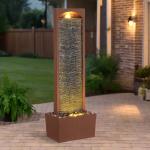 38.5" Red Rock Waterfall Outdoor Fountain