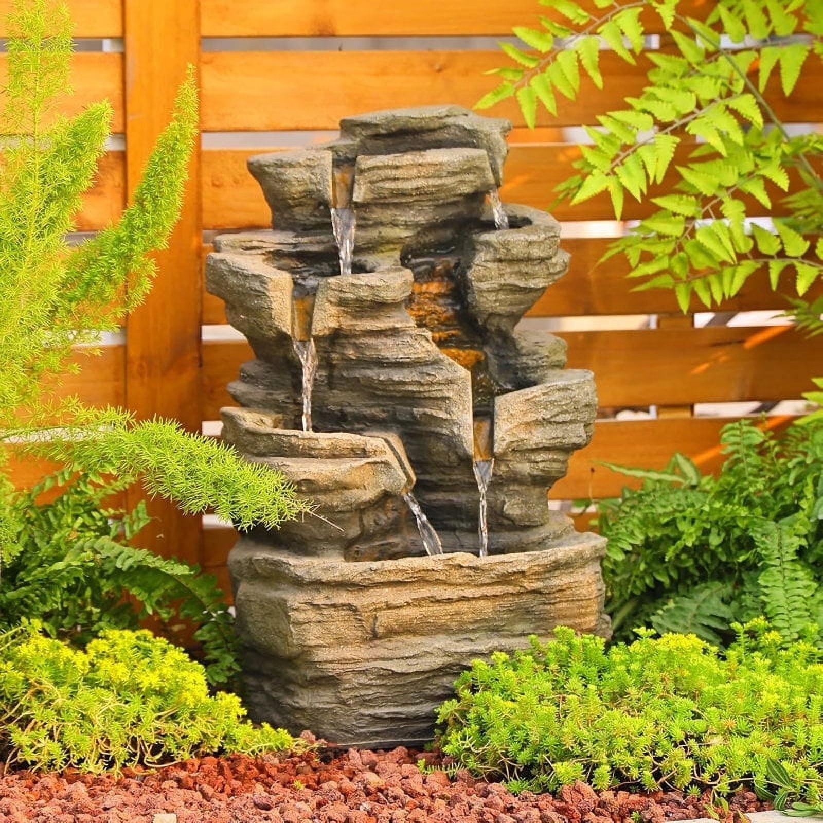 Zen Zone Polyresin Garden Water Fountain