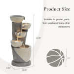 LuxenHome 22.5" Small LED Water Fountain