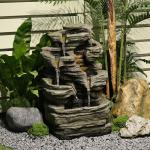Zen Zone Polyresin Garden Water Fountain