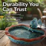 Sunnydaze Fish Ceramic Outdoor Water Fountain