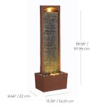 38.5" Red Rock Waterfall Outdoor Fountain