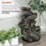 Alpine Corporation 14-Inch Rainforest Rock Fountain