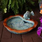 Sunnydaze Fish Ceramic Outdoor Water Fountain