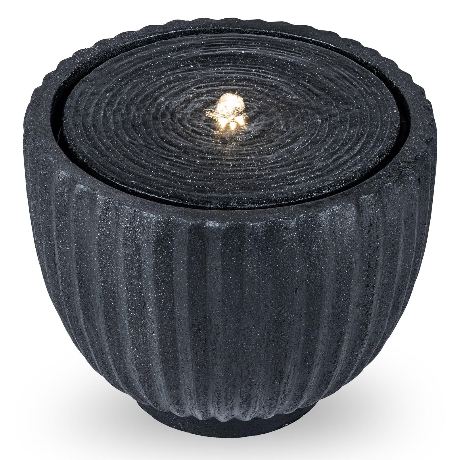 17.5” Round Sphere Water Fountain with LED Lights