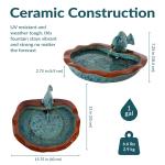 Sunnydaze Fish Ceramic Outdoor Water Fountain