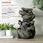 Alpine Corporation 14-Inch Rainforest Rock Fountain