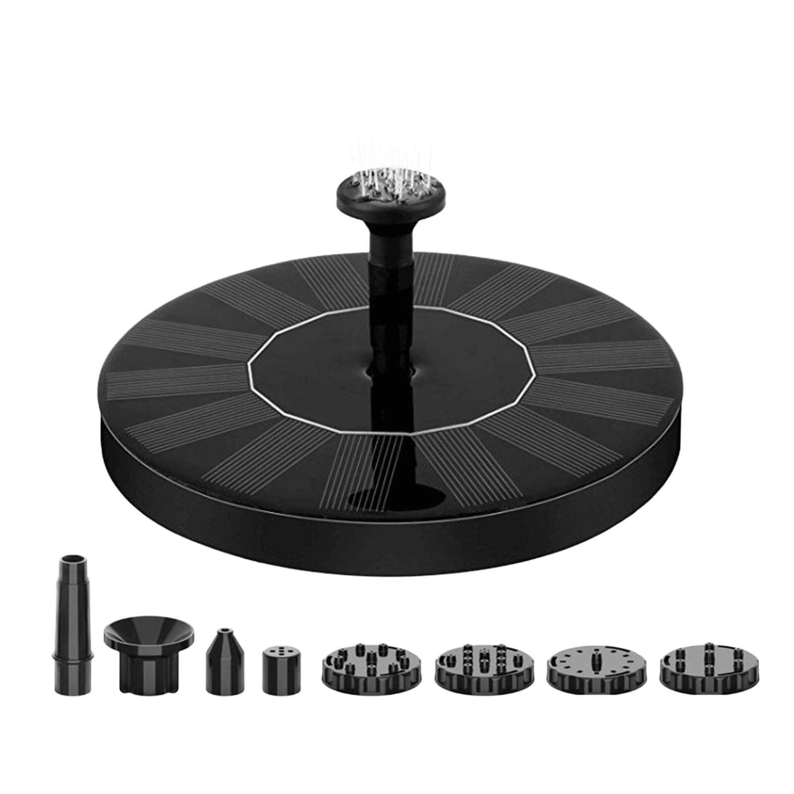 Solar Pond Fountain with 6 Nozzles for Garden