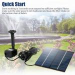 Mini Solar Fountain for Ponds and Gardens