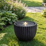 17.5” Round Sphere Water Fountain with LED Lights
