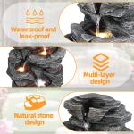 Wharick LED Small Patio Water Fountain