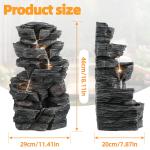 Wharick Small Freestanding Tiered Rock Fountain